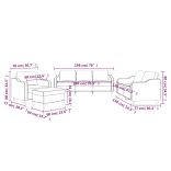 4 részes krémszínű szövet ülőgarnitúra párnákkal