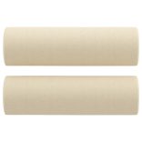 4 részes krémszínű szövet ülőgarnitúra párnákkal