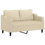 3 részes krémszínű szövet ülőgarnitúra párnákkal