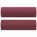 2 részes bordó szövet ülőgarnitúra párnákkal