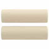 3 részes krémszínű szövet ülőgarnitúra párnákkal