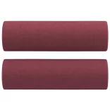 3 részes bordó szövet ülőgarnitúra párnákkal