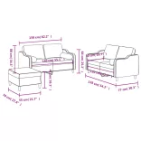 3 részes bordó szövet ülőgarnitúra párnákkal