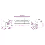 3 részes világossárga szövet ülőgarnitúra