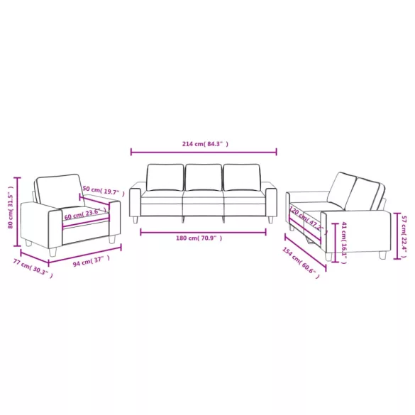 3 részes bordó szövet ülőgarnitúra