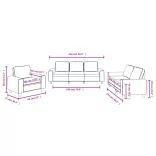 3 részes tópszínű szövet ülőgarnitúra