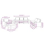 4 részes sötétszürke szövet ülőgarnitúra