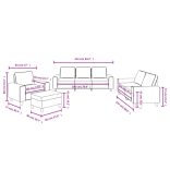 4 részes krémszínű szövet ülőgarnitúra