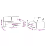 2 részes világosszürke szövet ülőgarnitúra