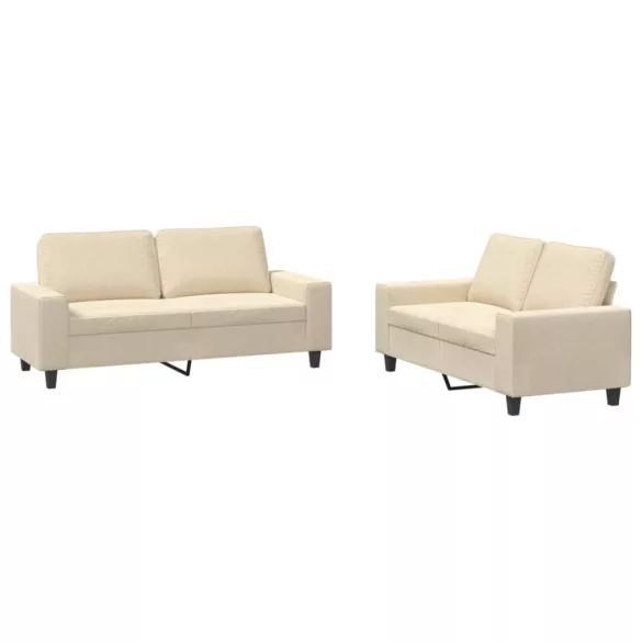 2 részes krémszínű szövet ülőgarnitúra
