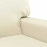 3 részes krémszínű műbőr ülőgarnitúra