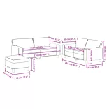 3 részes krémszínű műbőr ülőgarnitúra