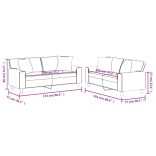 2 részes szürke műbőr ülőgarnitúra párnákkal