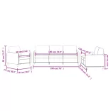 3 részes világosszürke bársony ülőgarnitúra