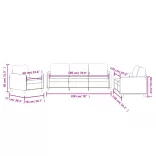 3 részes sötétszürke bársony ülőgarnitúra