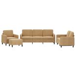 4 részes barna bársony ülőgarnitúra