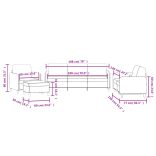 4 részes barna bársony ülőgarnitúra