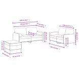 3 részes fekete bársony ülőgarnitúra párnákkal