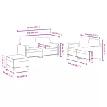 3 részes sárga bársony ülőgarnitúra párnákkal