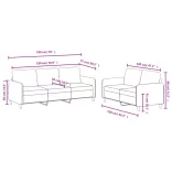 2 részes barna bársony ülőgarnitúra