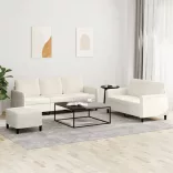 3 részes krém bársony ülőgarnitúra