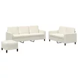 3 részes krém bársony ülőgarnitúra