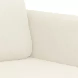 3 részes krémszínű bársony ülőgarnitúra párnákkal