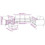 4 részes világosszürke szövet ülőgarnitúra párnákkal