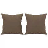 3 részes barna szövet ülőgarnitúra párnákkal