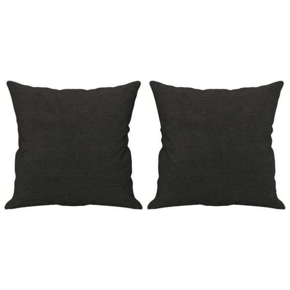 4 részes fekete szövet ülőgarnitúra párnákkal