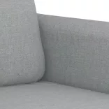 3 részes világosszürke szövet ülőgarnitúra párnákkal