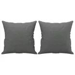 3 részes sötétszürke szövet ülőgarnitúra párnákkal