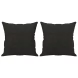 3 részes fekete szövet ülőgarnitúra párnákkal