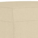 3 részes krémszínű szövet ülőgarnitúra párnákkal