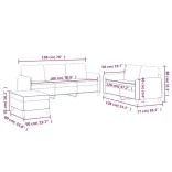 3 részes tópszínű szövet ülőgarnitúra párnákkal