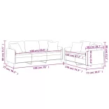 2 részes tópszínű mikroszálas szövet ülőgarnitúra párnával