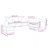 3 részes világosszürke szövet ülőgarnitúra párnákkal