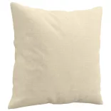 3 részes krémszínű szövet ülőgarnitúra párnákkal