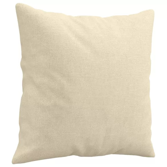 3 részes krémszínű szövet ülőgarnitúra párnákkal