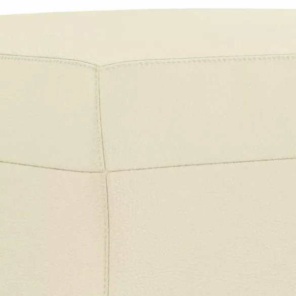 3 részes krémszínű műbőr ülőgarnitúra párnákkal