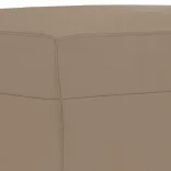 3 részes kávészínű műbőr ülőgarnitúra párnákkal