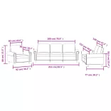 3 részes bordó bársony ülőgarnitúra párnákkal