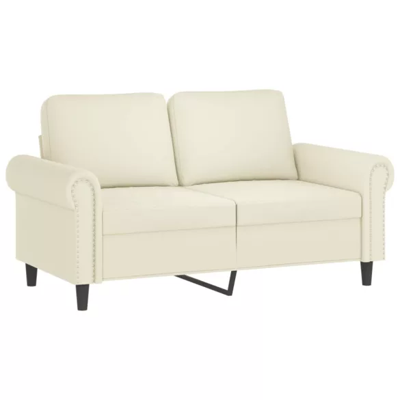 3 részes krém bársony ülőgarnitúra párnákkal