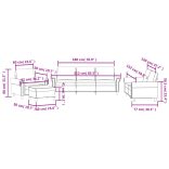 4 részes világosszürke bársony ülőgarnitúra párnákkal