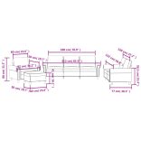 4 részes barna bársony ülőgarnitúra párnákkal