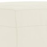 4 részes krémszínű bársony ülőgarnitúra párnákkal