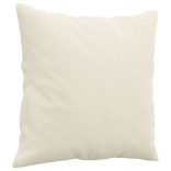 2 részes krémszínű bársony ülőgarnitúra párnákkal