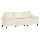 2 részes krém bársony ülőgarnitúra párnákkal