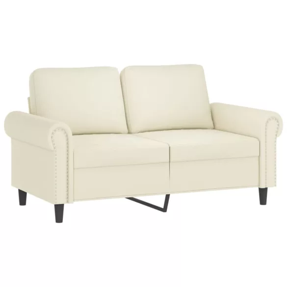 3 részes krém bársony ülőgarnitúra párnákkal