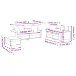 3 részes sötétszürke mikroszálas szövet ülőgarnitúra párnákkal